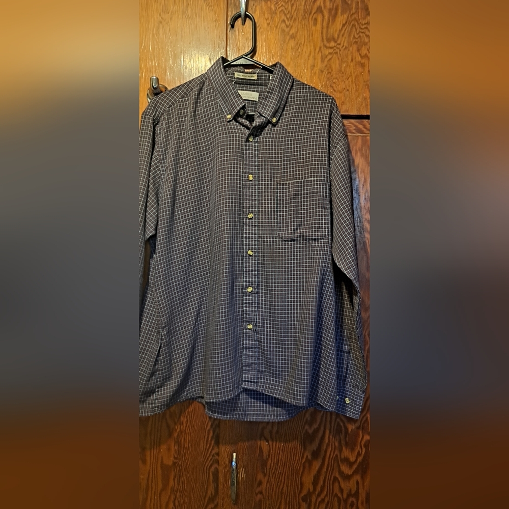 Men's Checkered Button Down Shirt - Purple, White, and Red